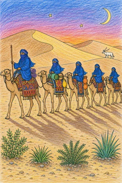 Die Tuareg-Karawane in der Sahara – So könnte es aussehen