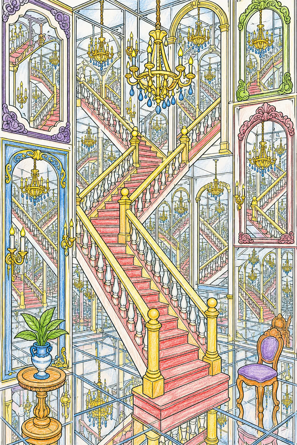 Unendliche Spiegeltreppe