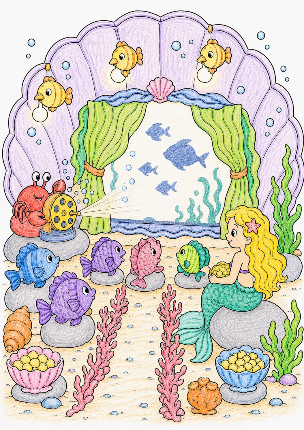 贝壳房里的海带电影院