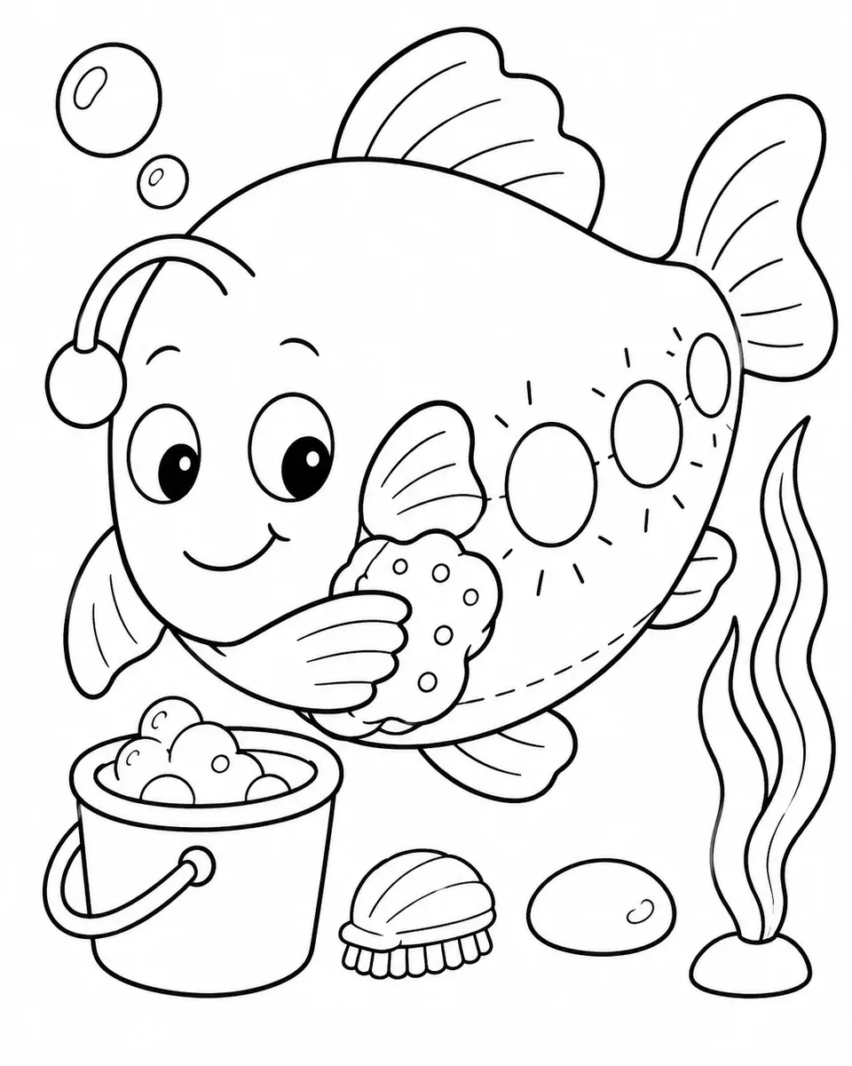 灯笼鱼用海绵擦发光点