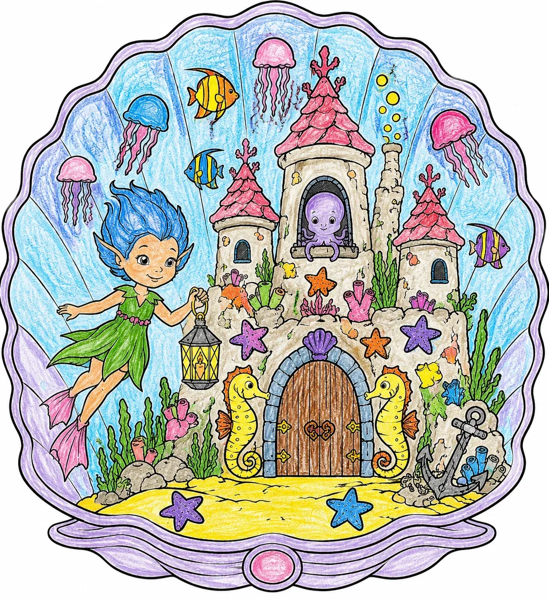 Die Nixe am Unterwasser-Schloss