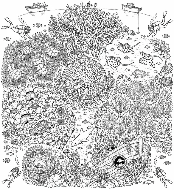 Das Korallenriff-Wimmelbild