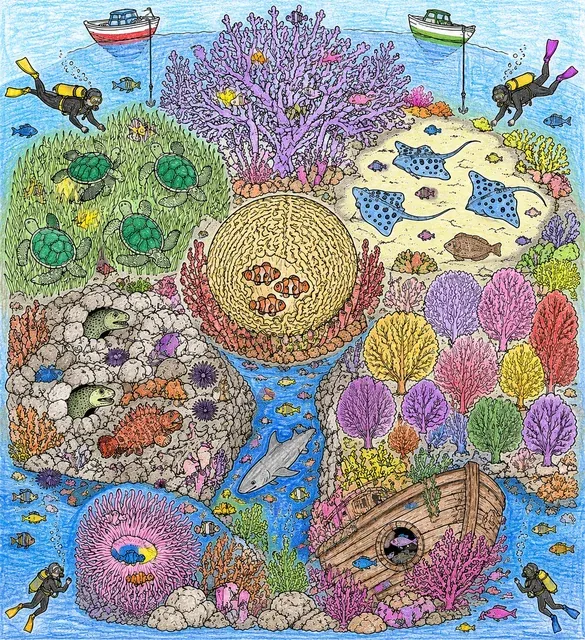 Das Korallenriff-Wimmelbild – So könnte es aussehen
