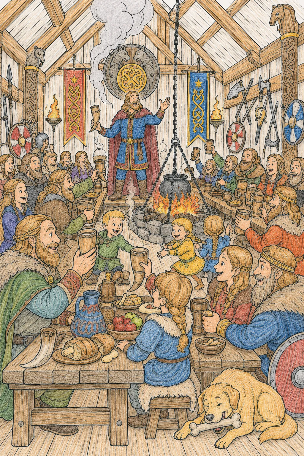 Das große Wikinger-Fest in der Meadhall mit Met, Gesang und Geschichten