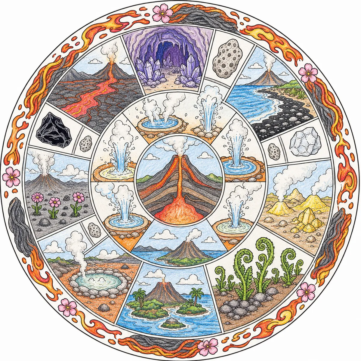 火山景观曼陀罗
