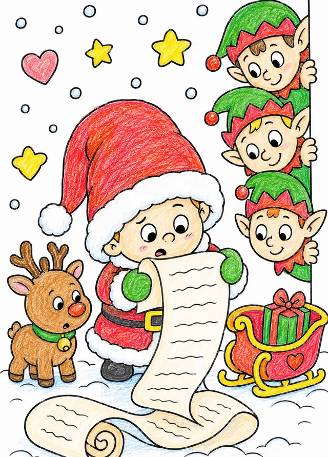 Der Baby-Weihnachtsmann lernt seinen ersten Tag – So könnte es aussehen