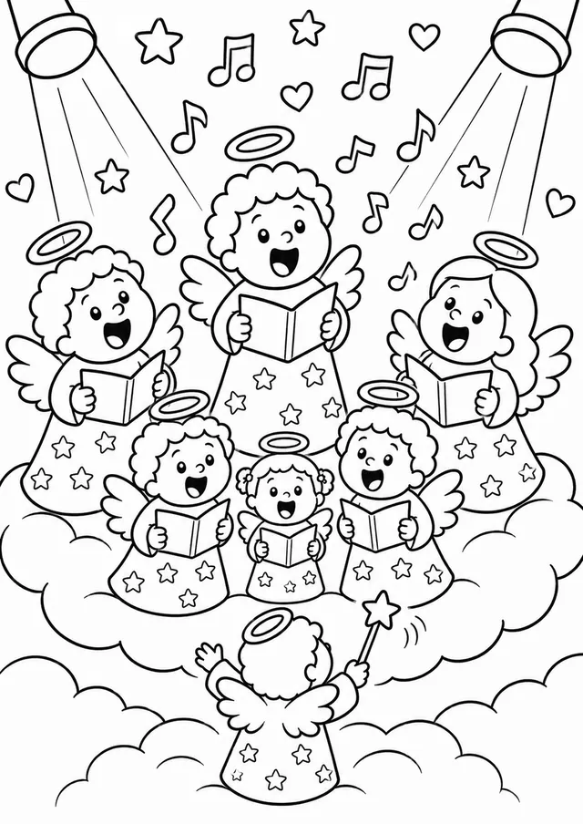 El coro de ángeles navideños