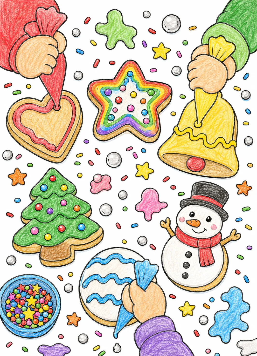 Weihnachtskekse mit Zuckerguss dekorieren