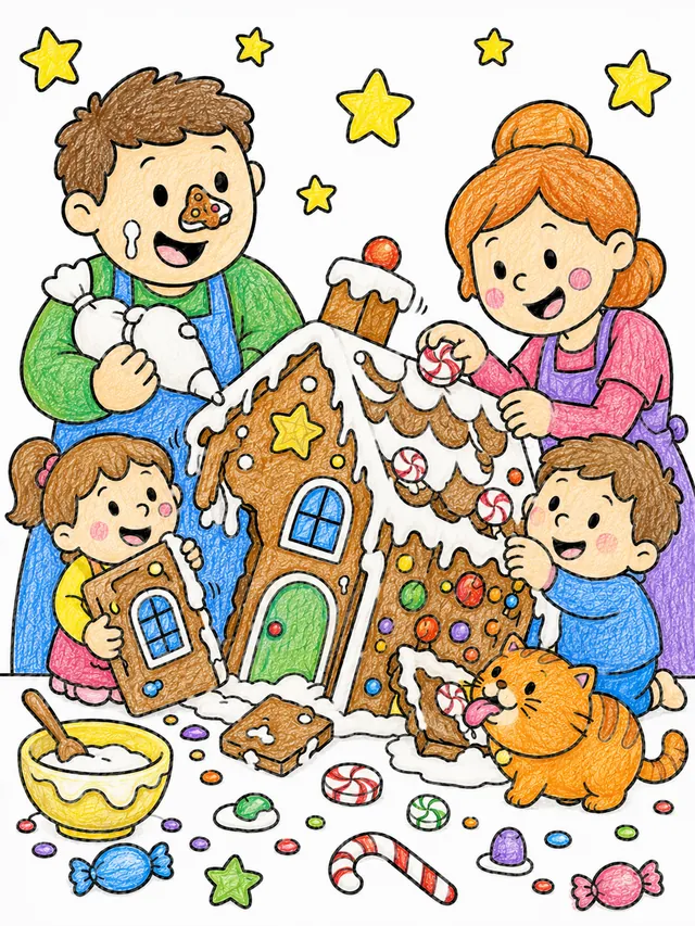 Der Lebkuchenhaus-Bau geht schief – So könnte es aussehen
