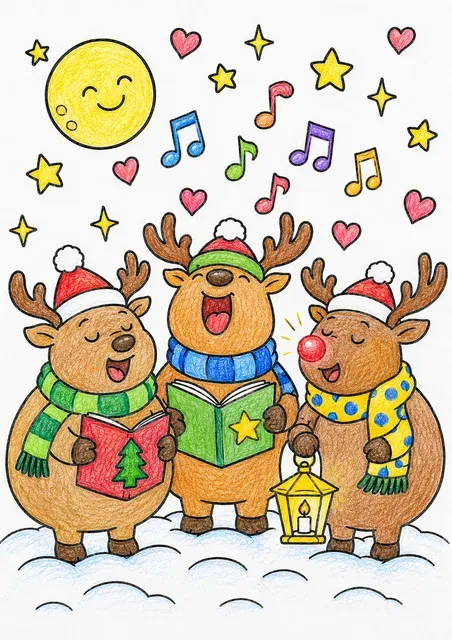 Das Rentier-Trio singt Weihnachtslieder – So könnte es aussehen
