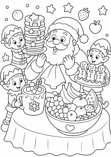 El enorme desayuno navideño de Papá Noel