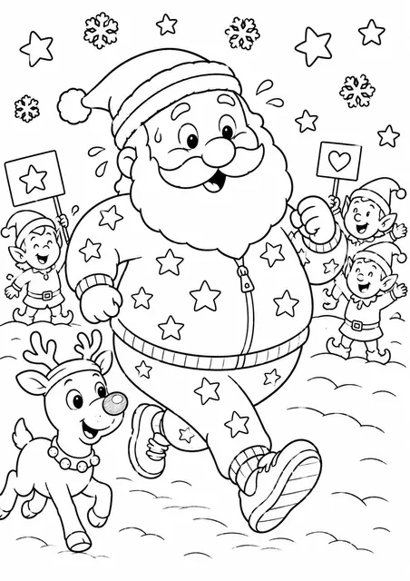 Papá Noel corre para prepararse para Navidad