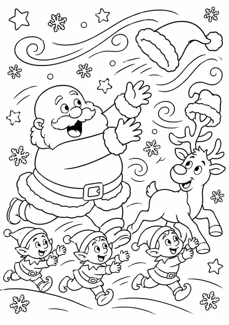 El gorro de Papá Noel sale volando con el viento
