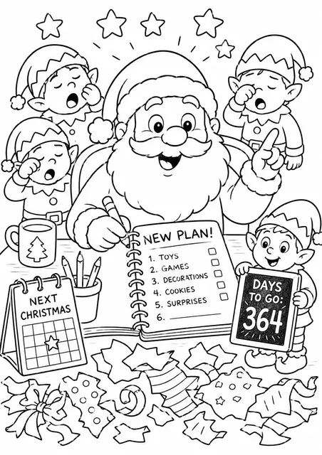 Papá Noel ya planifica la próxima Navidad