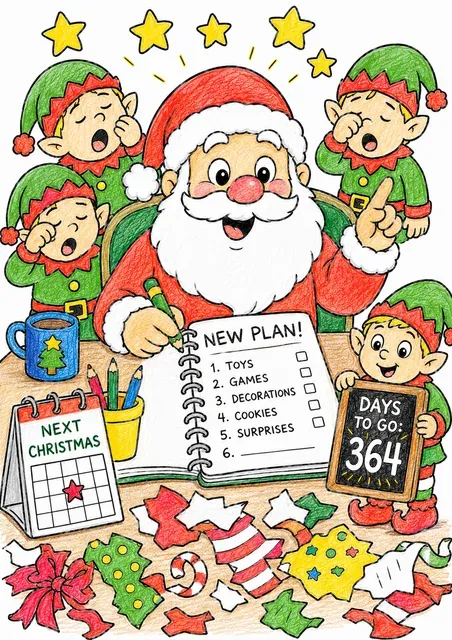 Der Weihnachtsmann plant schon das nächste Weihnachten – So könnte es aussehen