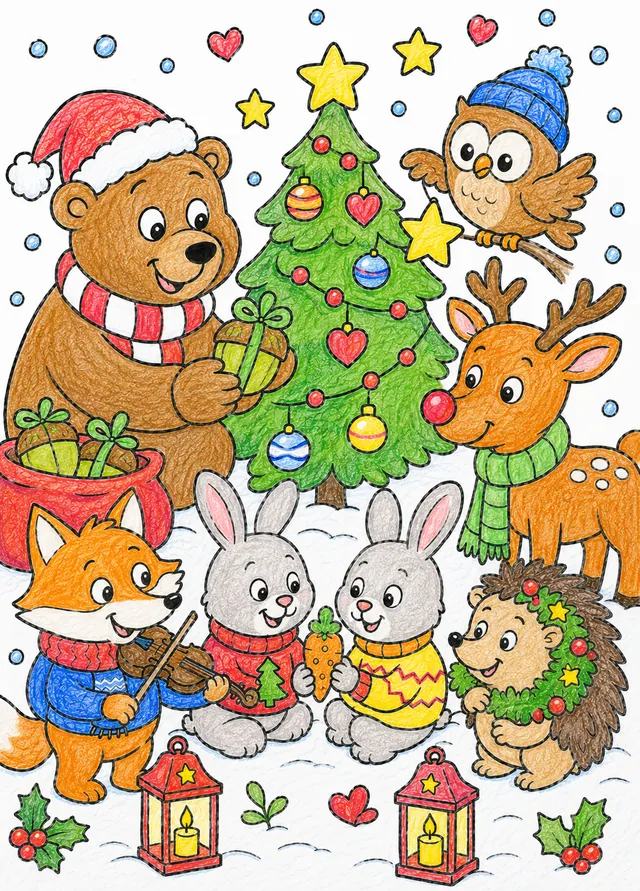 Weihnachten im Tierwald – So könnte es aussehen