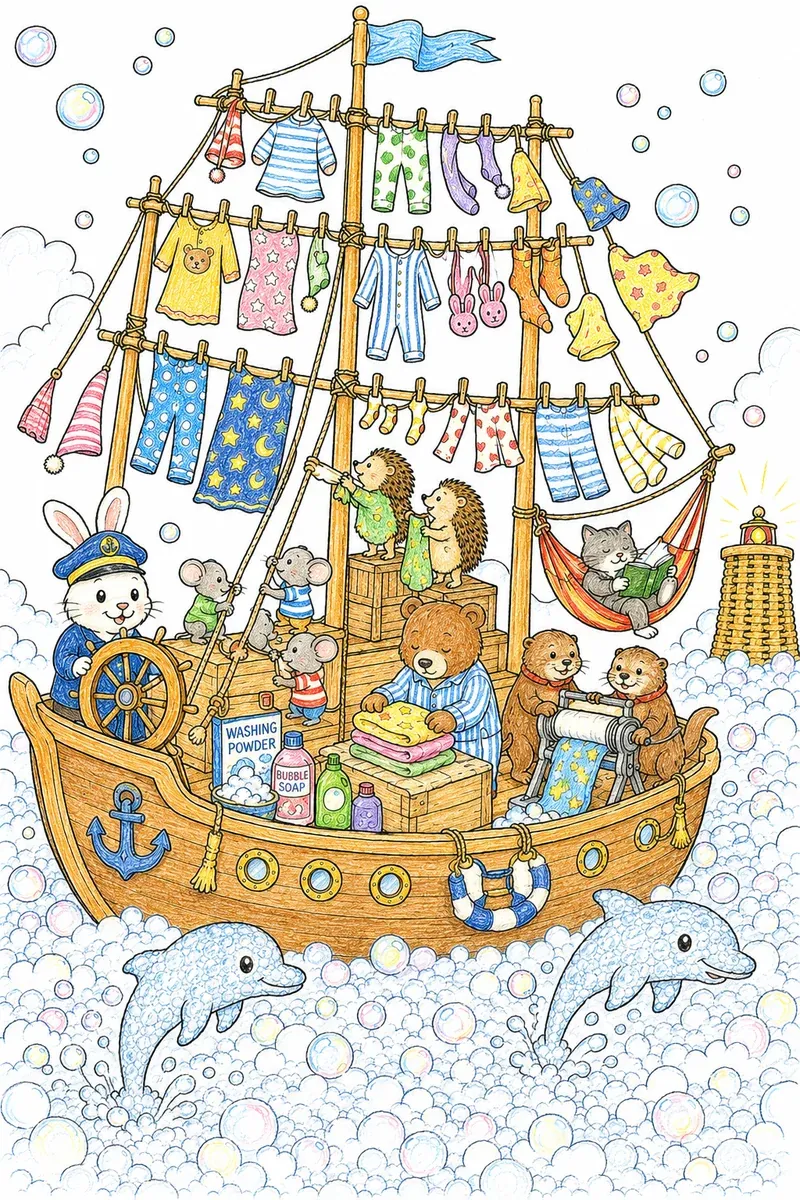 Das Schlafanzug-Wäscheschiff