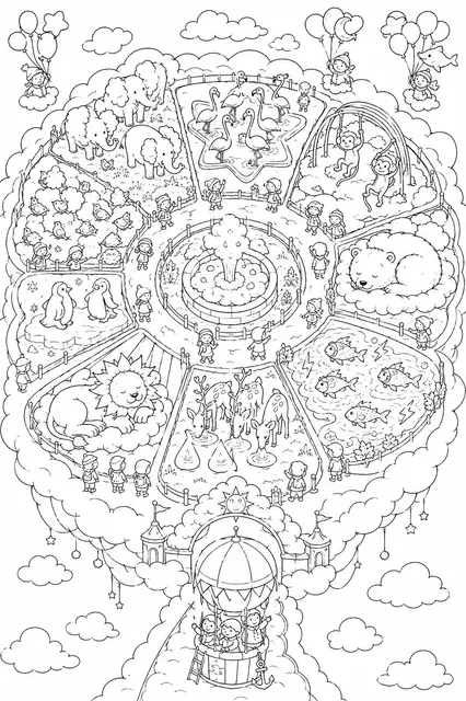 The Cloud Zoo with the Animal Enclosures