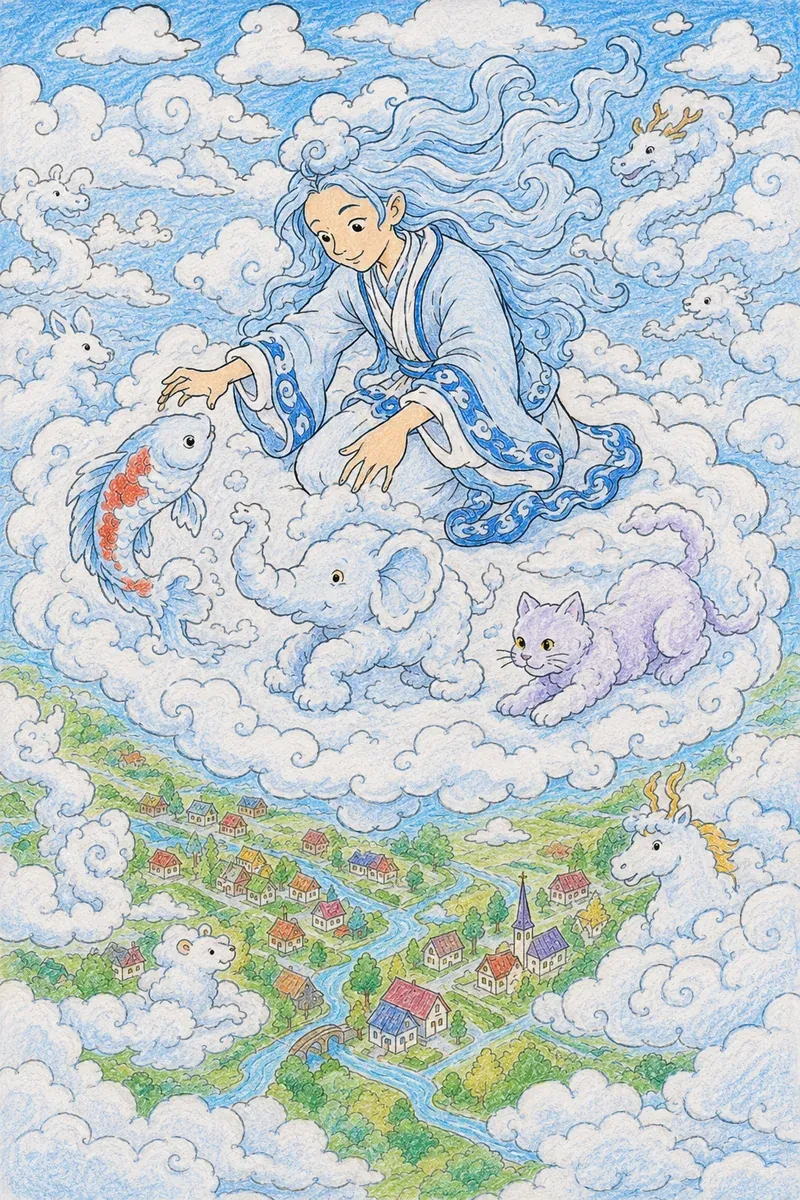 Wolkengeist formt Tiere am Himmel