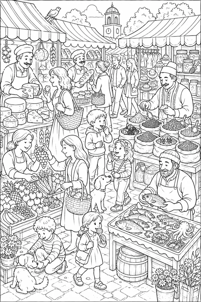 找找看：充满美食的集市