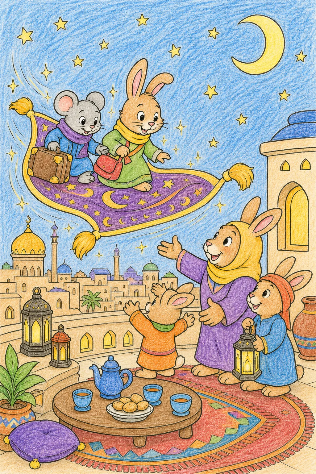 Mondlichtteppich landet auf Dachterrasse